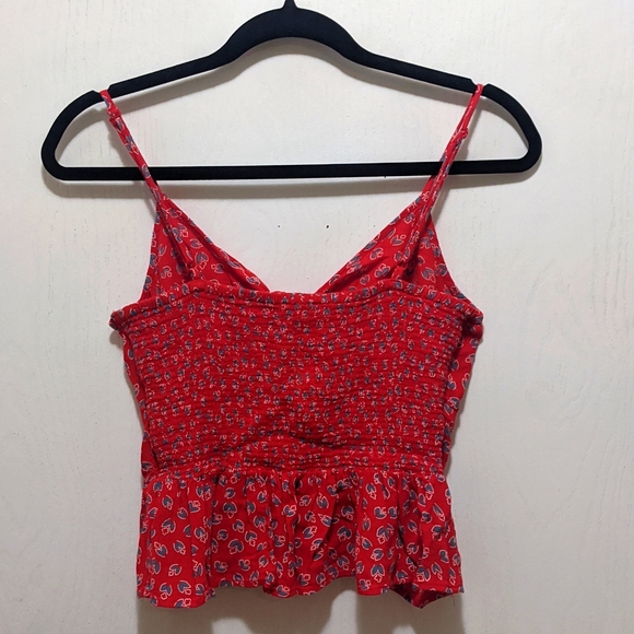 Red peplum top - Picture 2 of 3
